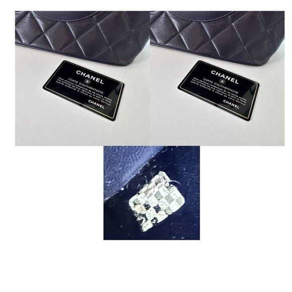 RARE Chanel Eggplant Luxe Lambskin Quilted Medallion Shopper Tote Bag - Picture 10 of 13